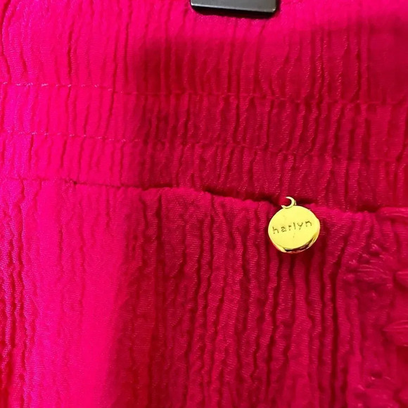 HARLYN Urban Outfitters‎ Size Small Pull On Hot Pink Gauze Pants - Picture 6 of 7